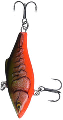 Rapala Rattlin 05 red crawdad front view highlights lifelike wobble for enticing strikes.