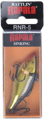 Rapala Rattlin 05 Silver Gold lure in action for versatile retrieves
