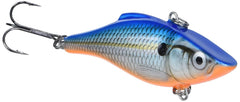 Rapala Rattlin' 07 Blue Shad lure with wobble triggers strikes at varying speeds.