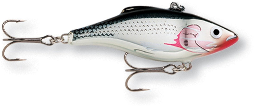 Rapala Rattlin 07 lure in silver shows long-casting lipless action for perch and bass.