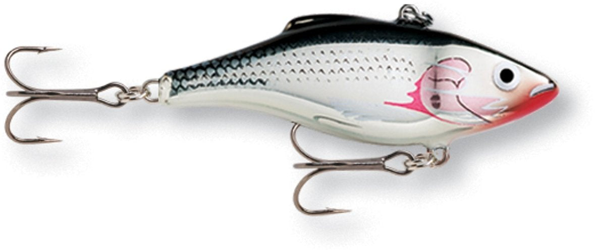 Rapala Rattlin 07 lure in silver shows long-casting lipless action for perch and bass.