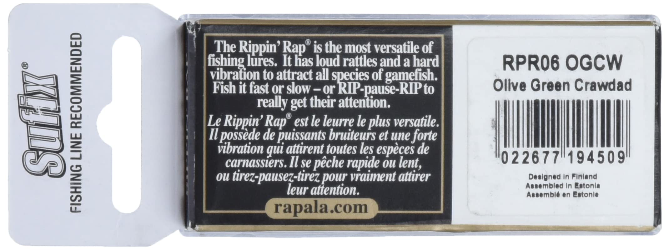 Rapala Rippin' Rap 06 long-casting action view supports long reach on casts.