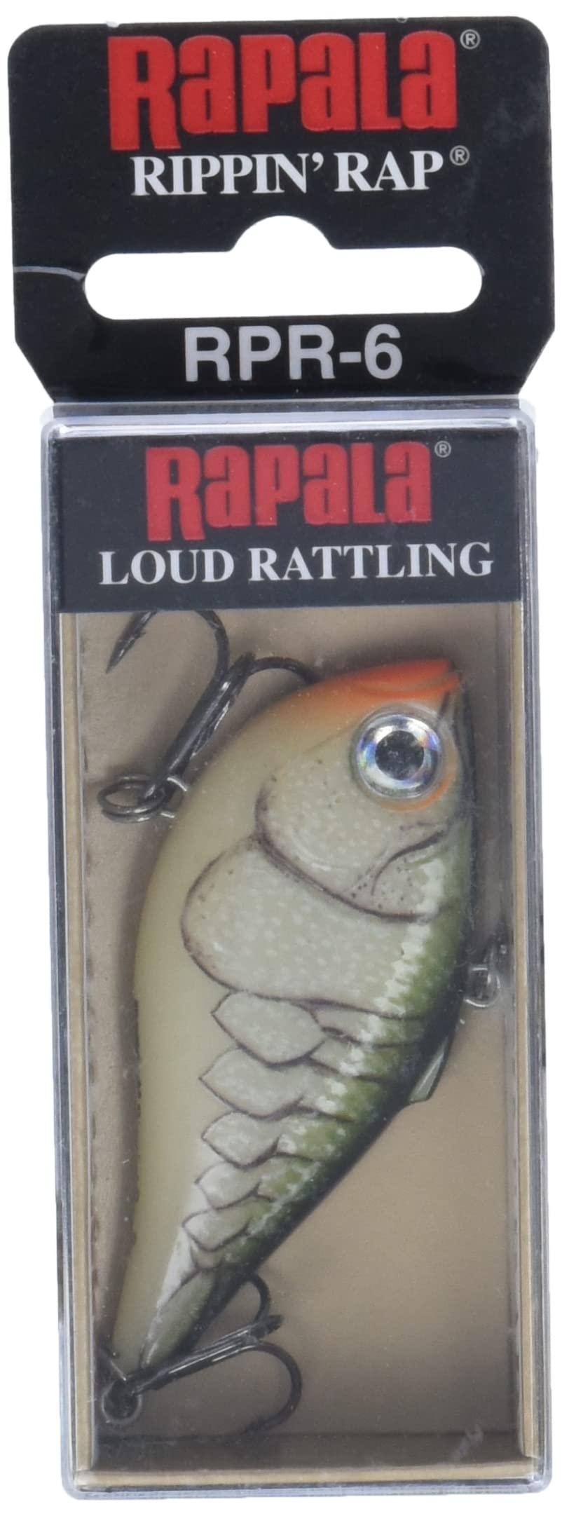 Rapala Rippin' Rap 06 textured scales and 3D eyes detail enhances realism.