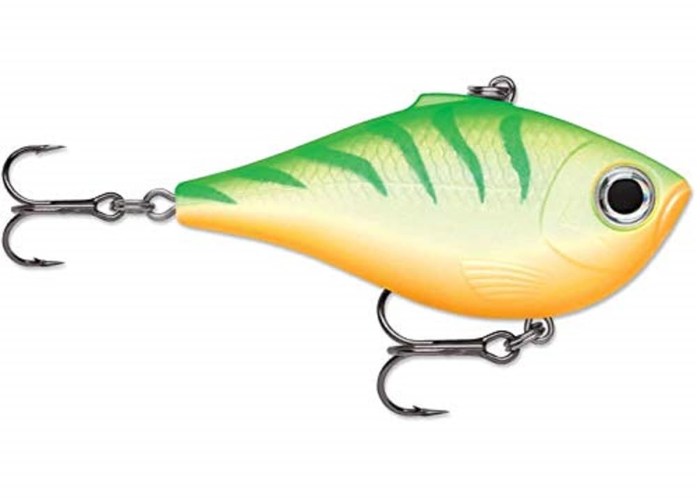 Rapala Rippin' Rap Helsinki Shad close-up of sharp VMC hooks and hardware.