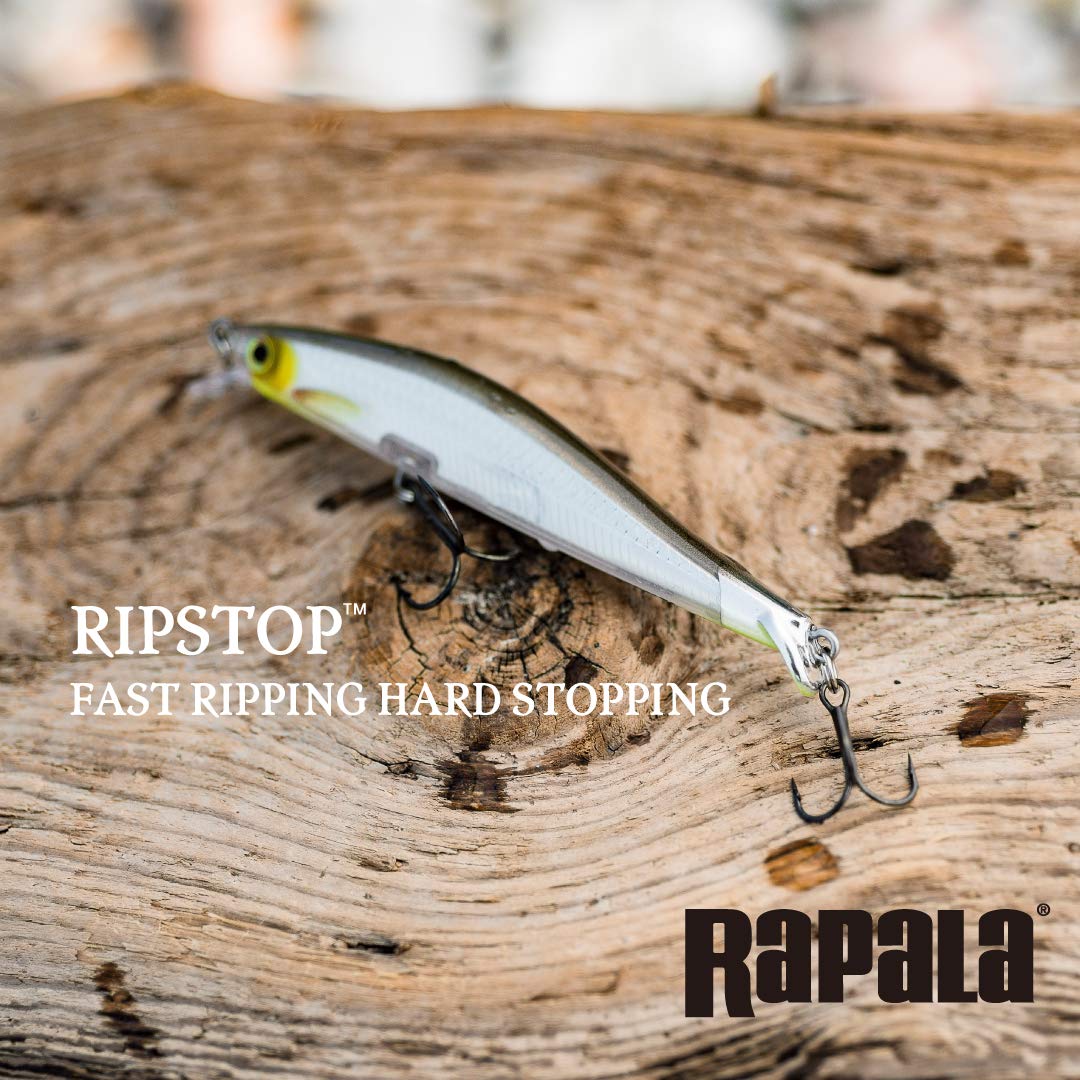 Rapala RipStop Elite Blue lure side profile showcases fast ripping action