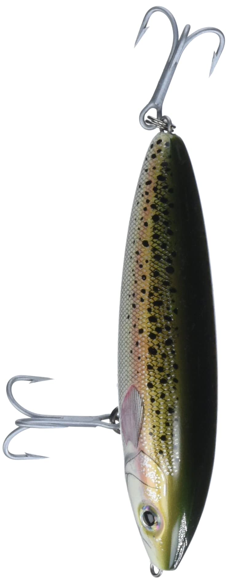 Rapala Saltwater Skitter Walk 11 weighted tail maintains natural lure posture during retrieve.