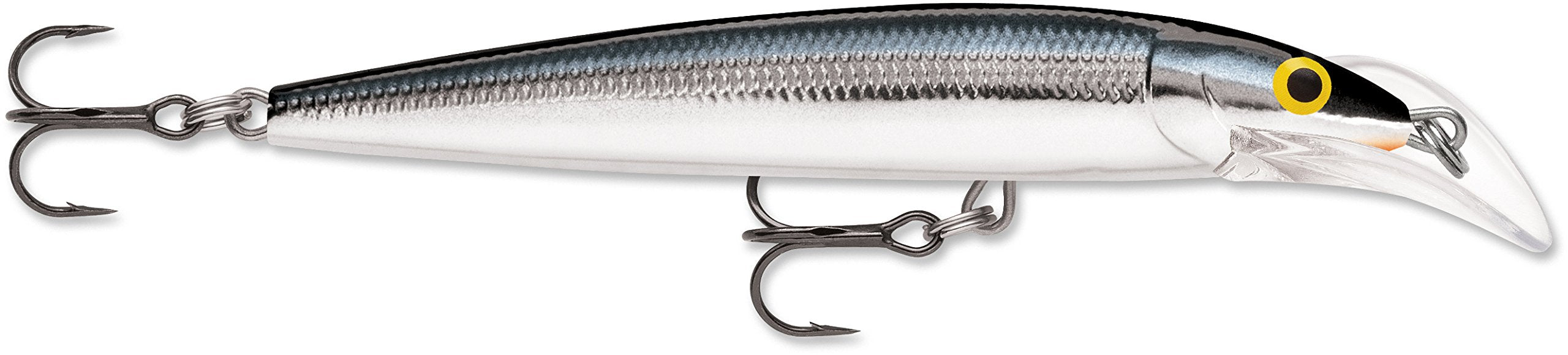 Rapala Scatter Rap Deep Husky Jerk 10 Silver lure for multispecies trolling and enticing strikes.