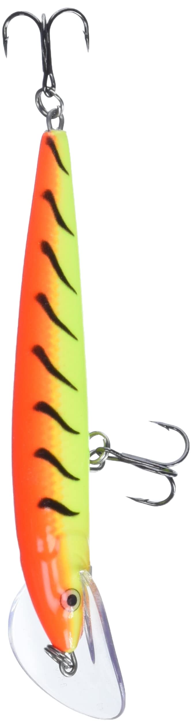 Rapala Scatter Rap Deep Husky Jerk front view with Hot Tiger finish showing visibility