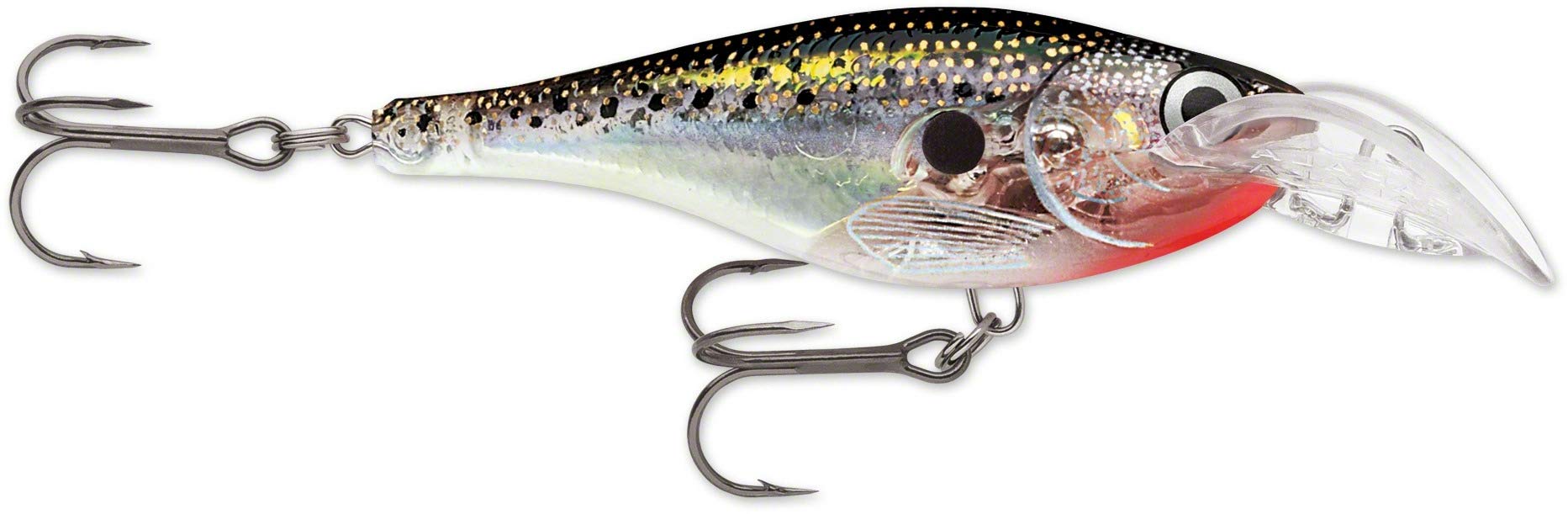 Rapala Scatter Rap Glass Shad 07 Glass Black, versatile lure for bass and walleye.