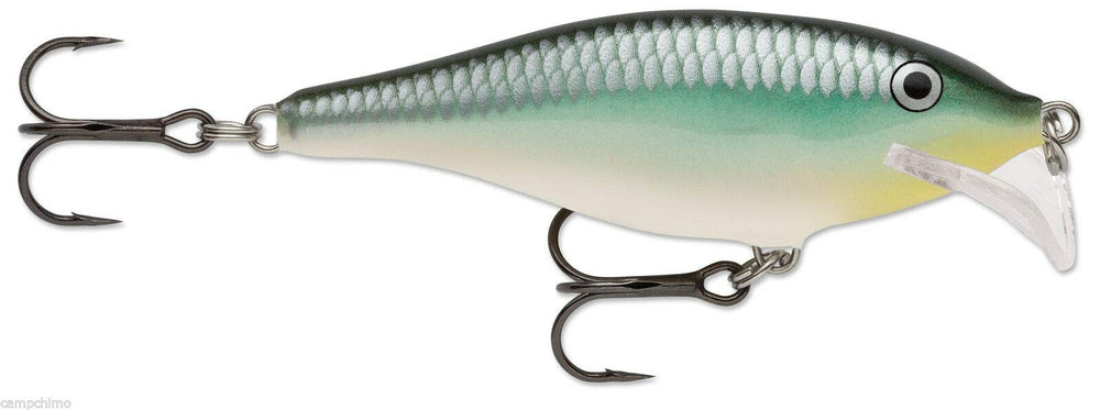 Rapala Scatter Rap Shad Deep 07 Blue Back Herring lure front view showing precise swim in deep water