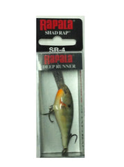 Rapala Shad Rap 04 Bluegill lure-packaging showing easy-to-spot color for quick selection.