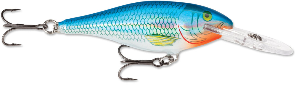 Rapala Shad Rap 04 holographic blue shiner lure enhances flash to attract fish