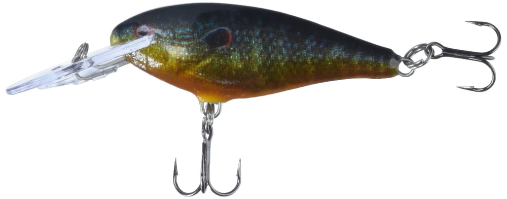 Rapala Shad Rap 05 Live Pumpkinseed front angle shows lifelike wiggle to attract predators.