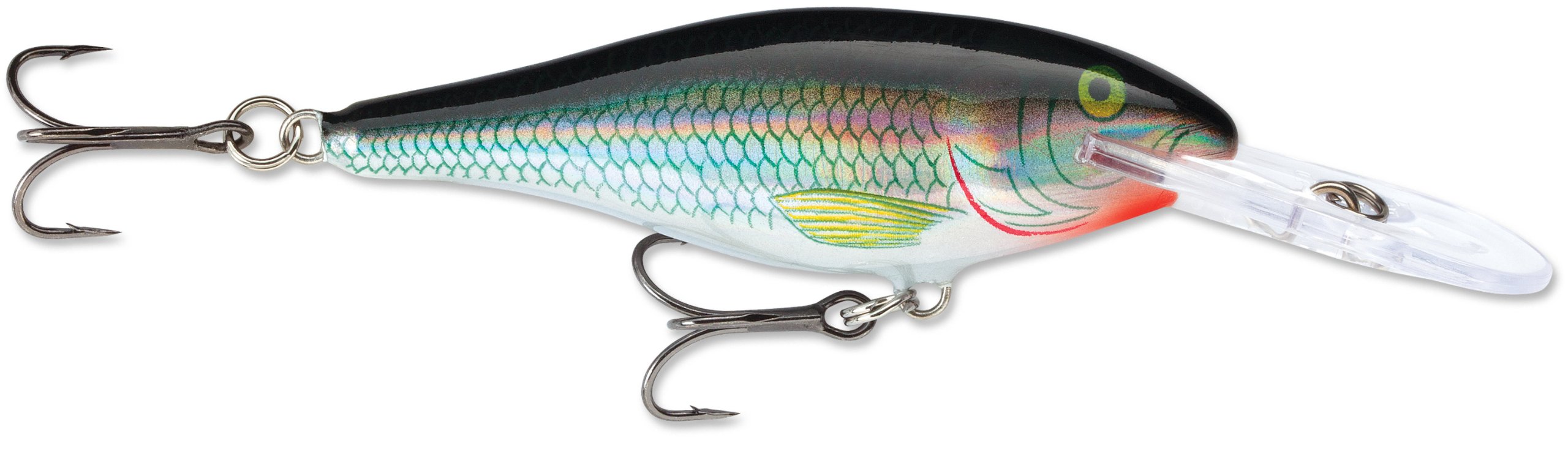 Rapala Shad Rap 08 Holographic Shiner lure attracts ambush predators with lifelike flash.