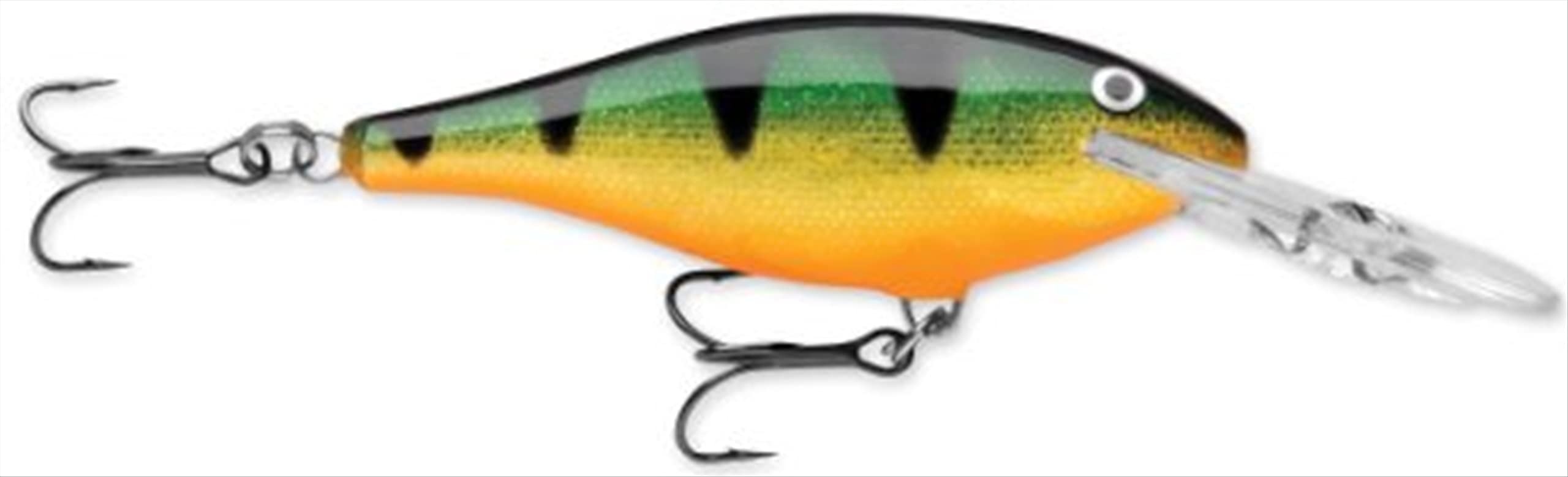 Rapala Shad Rap 08 perch color offers versatile casting and trolling action.