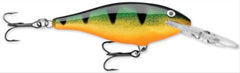Rapala Shad Rap 08 perch color offers versatile casting and trolling action.