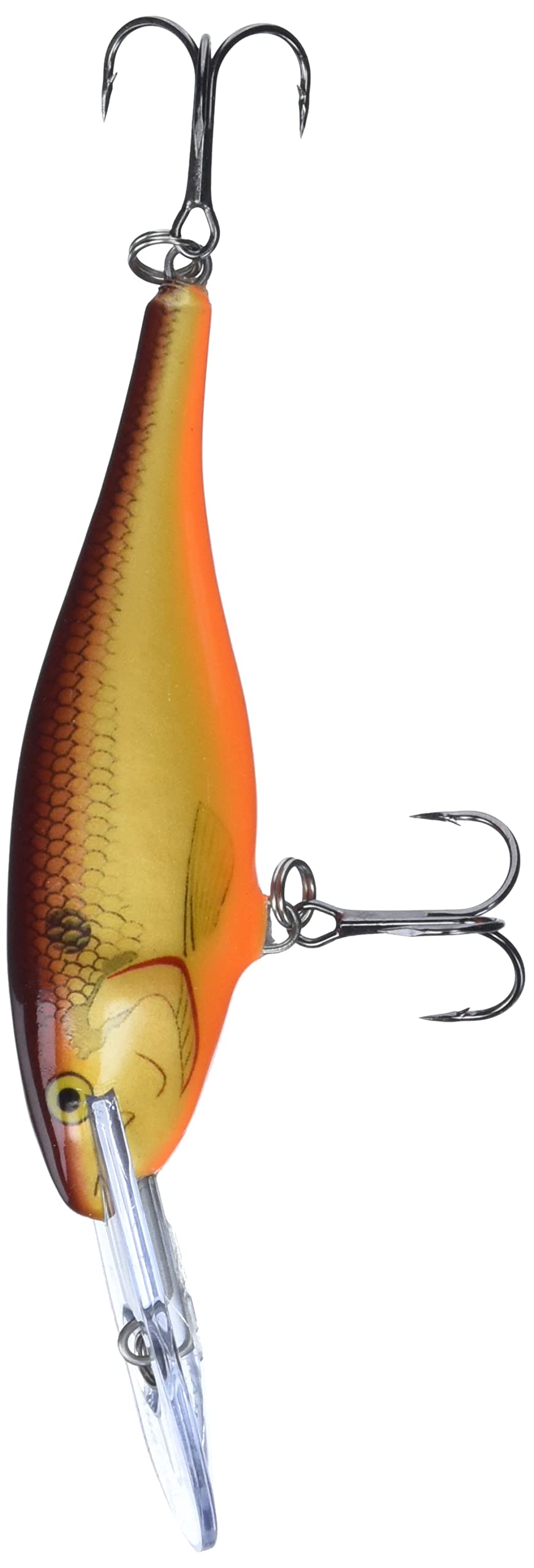 Rapala Shad Rap 09 Crawdad profile shows natural baitfish shape for versatile casting and trolling.