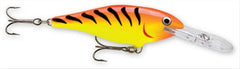 Rapala Shad Rap 09 Hot Tiger lure for casting or trolling to entice bites.