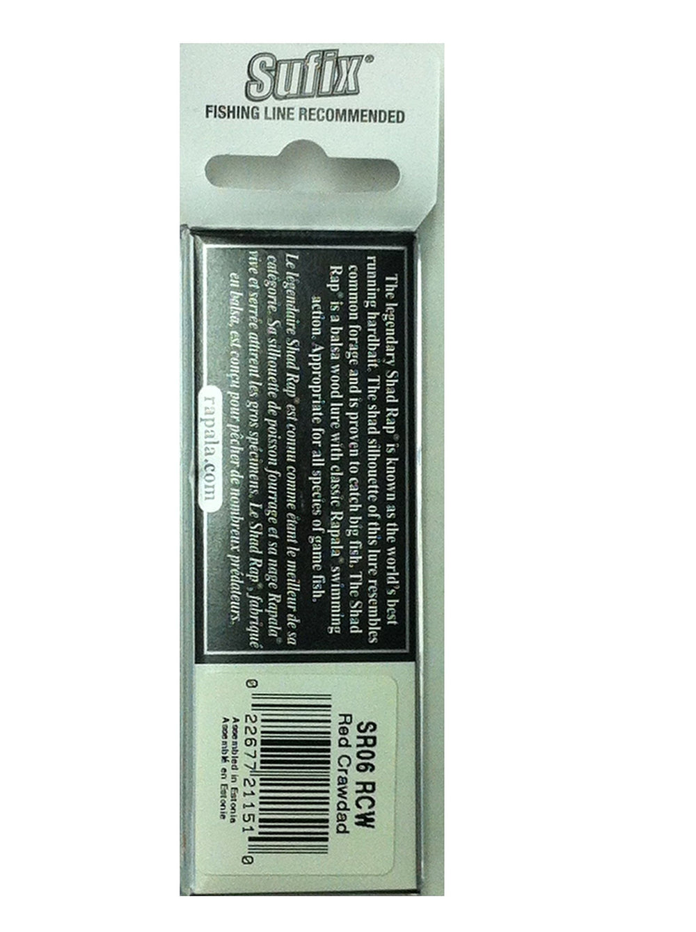 Close-up of the diving lip and hooks on the Rapala Shad Rap 6, showcasing reliable action.