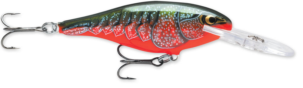 Rapala Shad Rap 6 lure in Red Crawdad color for freshwater casting and trolling.
