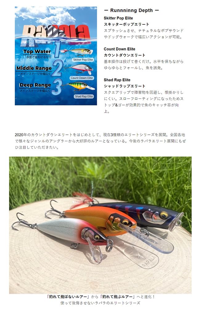 7-16-ounce weight aids accurate casting and stable trolling with Rapala Shad Rap Elite.