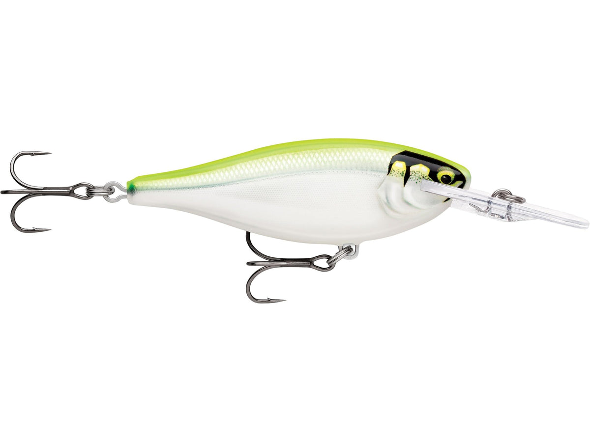 Rapala Shad Rap Elite lure in gilded chartreuse UV finish for multi-species casting and confident retrieves.