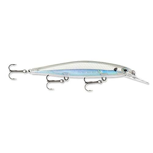 Rapala Shadow Rap Deep 11 Albino Shiner action close-up highlights erratic strike-zone movement.