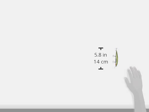 Rapala Shadow Rap Deep 11 Olive Green hooked action demonstrating strike lure