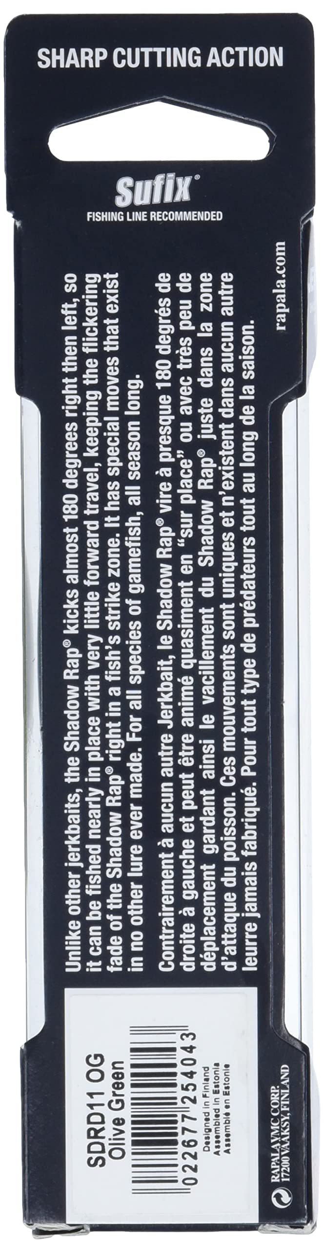 Rapala Shadow Rap Deep 11 Olive Green in-water action during retrieve