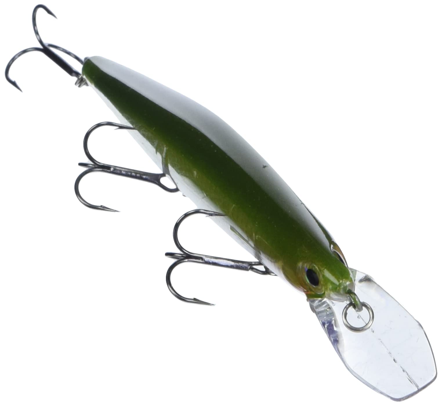 Rapala Shadow Rap Deep 11 Olive Green top view highlighting profile