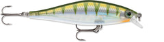Rapala Shadow Rap Shad 09 Yellow Perch front view boosts visibility and entices strikes.