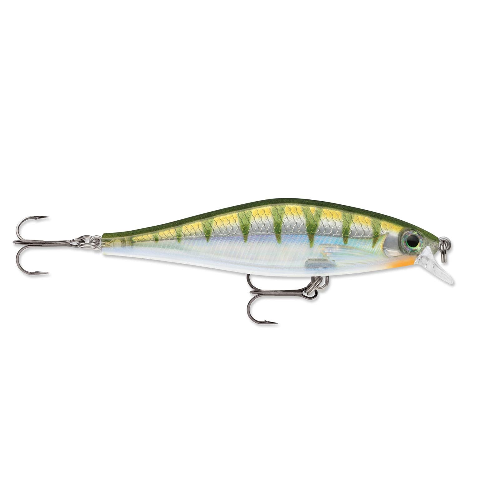 Rapala Shadow Rap Shad 09 Yellow Perch side view showcases action-ready profile for casting.