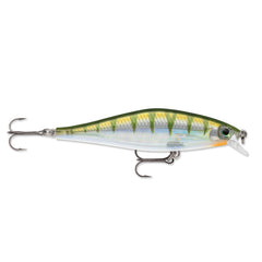 Rapala Shadow Rap Shad 09 Yellow Perch side view showcases action-ready profile for casting.