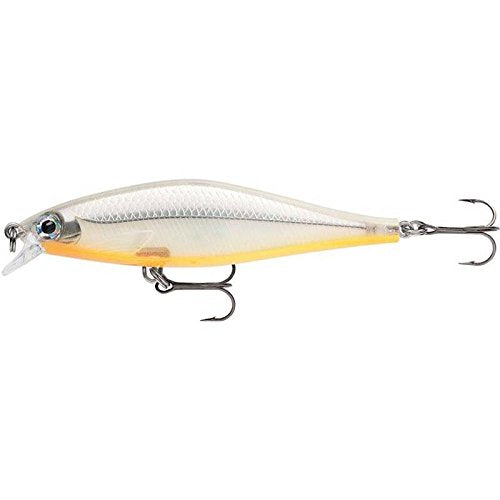 Rapala Shadow Rap Shad Bone in water action highlights translucent colors attract strikes.