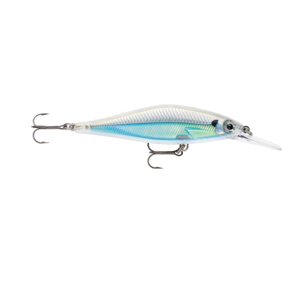 Rapala Shadow Rap Shad Deep 09 Albino Shiner close-up highlighting color and realistic finish for attracting strikes.