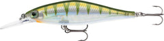 Rapala Shadow Rap Shad Deep 09 Perch lure front view, yellow perch color for deep-water targets.