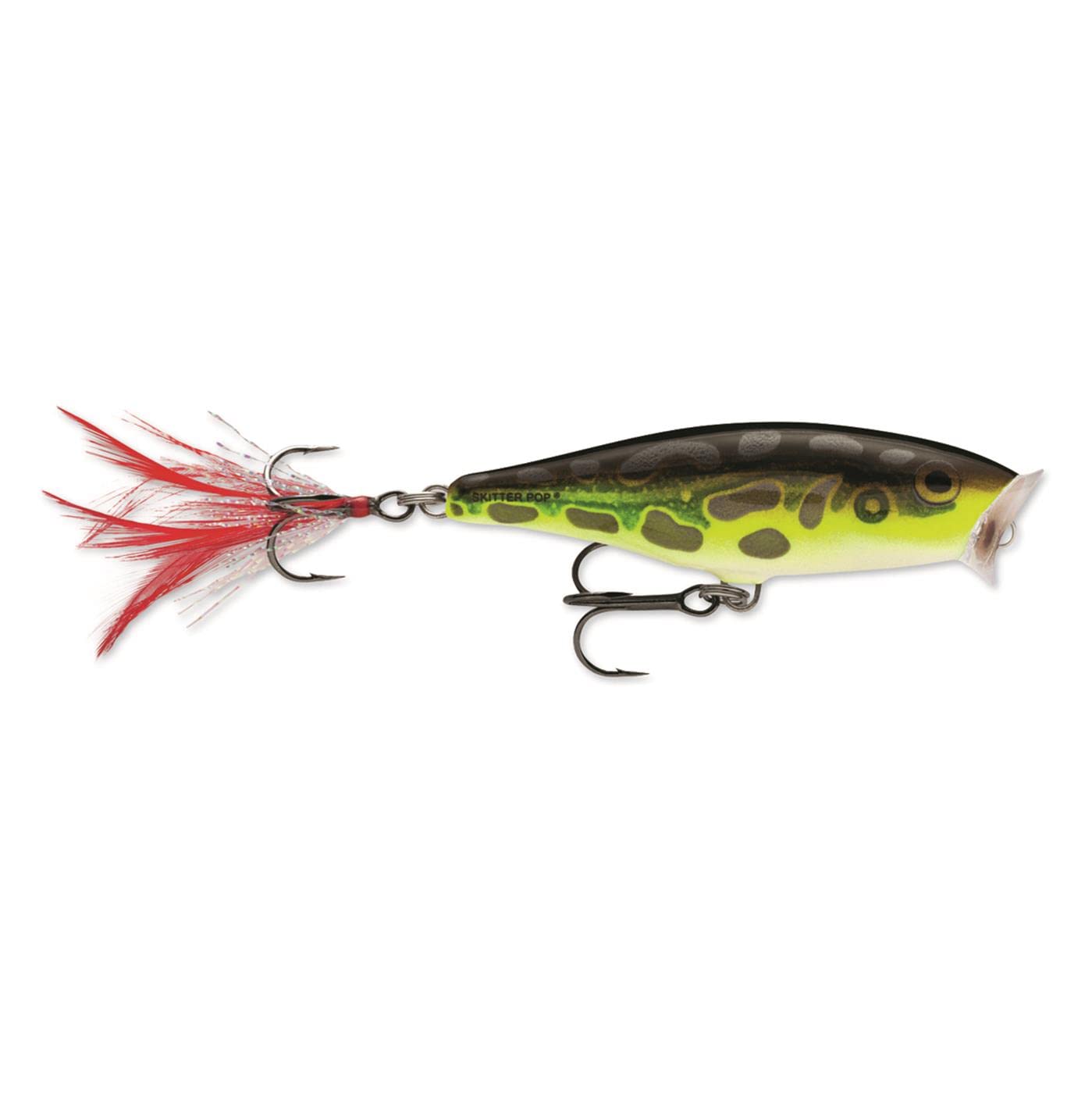 Rapala Skitter Pop splash action creates surface disturbance for bass strikes.