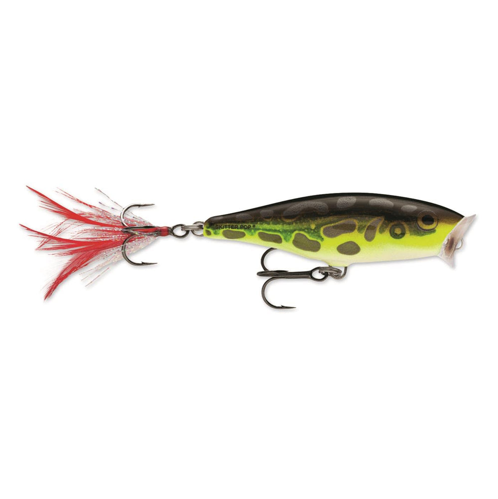 Rapala Skitter Pop splash action creates surface disturbance for bass strikes.