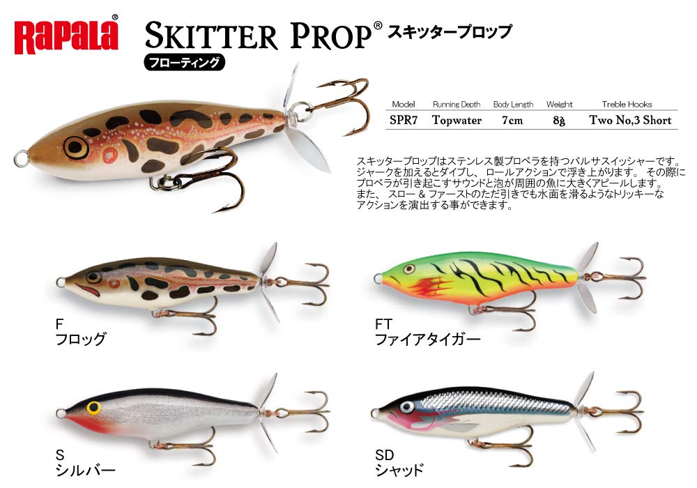 Stainless steel propeller creates a lively wake for attracting predators