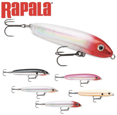 Rapala Skitter V 10 Ghost Red in action demonstrates surface popping lure motion