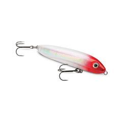 Rapala Skitter V 10 Ghost Red profile view, showing buoyant silhouette for topwater work