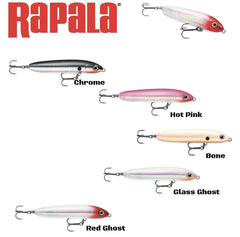 Rapala Skitter V 10 Ghost Red underwater view suggests lure's wobble and splash potential