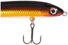 Rapala Skitter V 10 Gold in action demonstrates effective topwater casting.