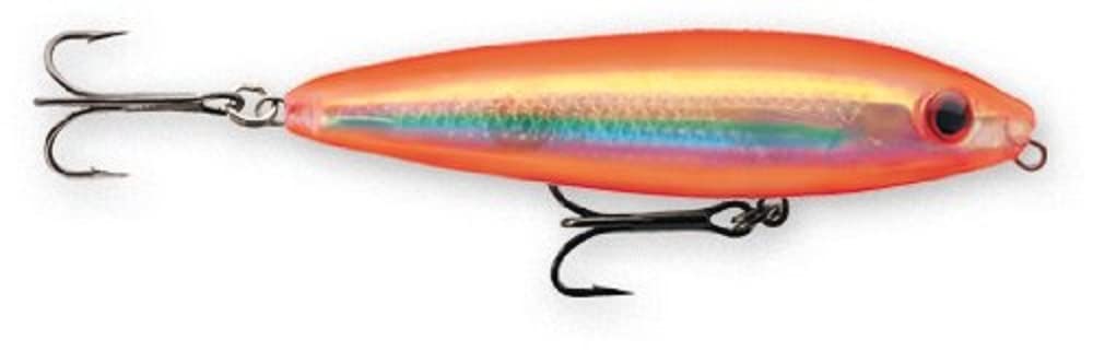 Rapala Skitter Walk 08 lure with holographic orange-gold finish primed for topwater strikes