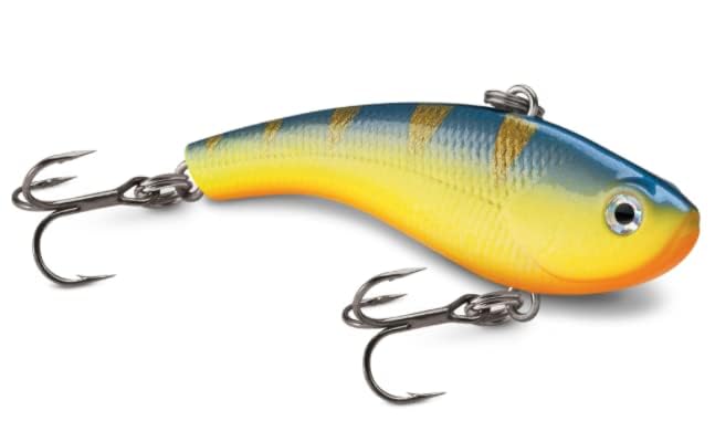 Rapala Slab Rap 06 Perch lure in water, showcases compact profile and depth reach.