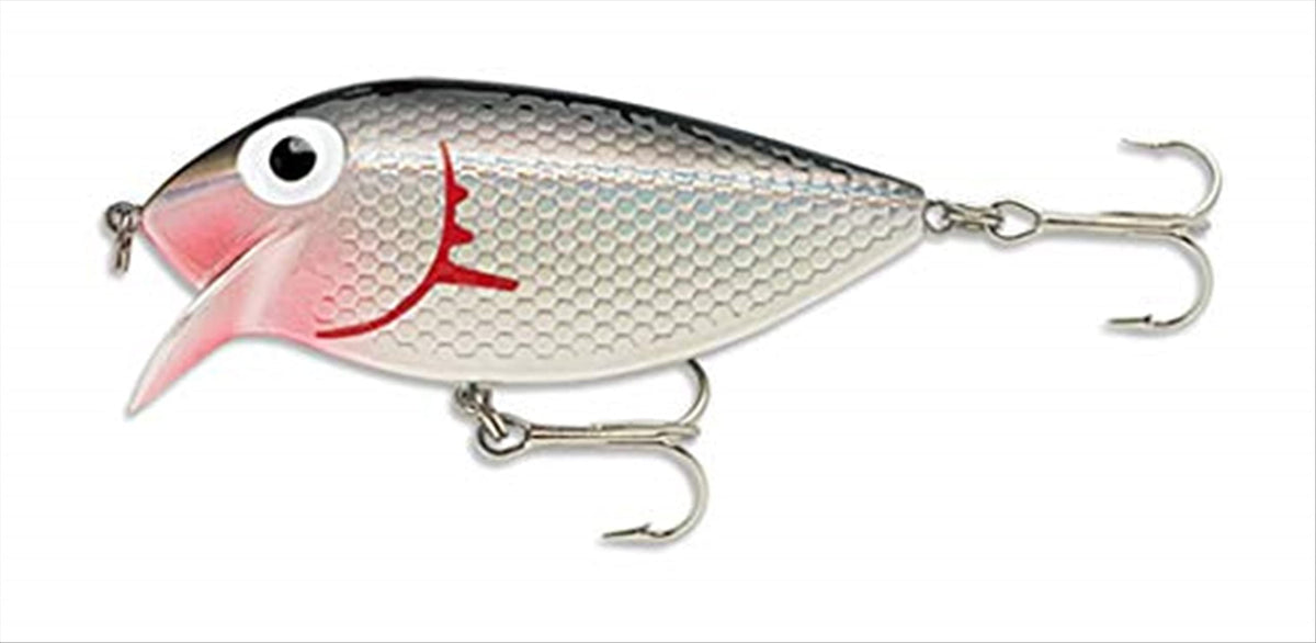 Rapala Storm ThinFin 06 Dracula lure attracts baitfish in shallow water.