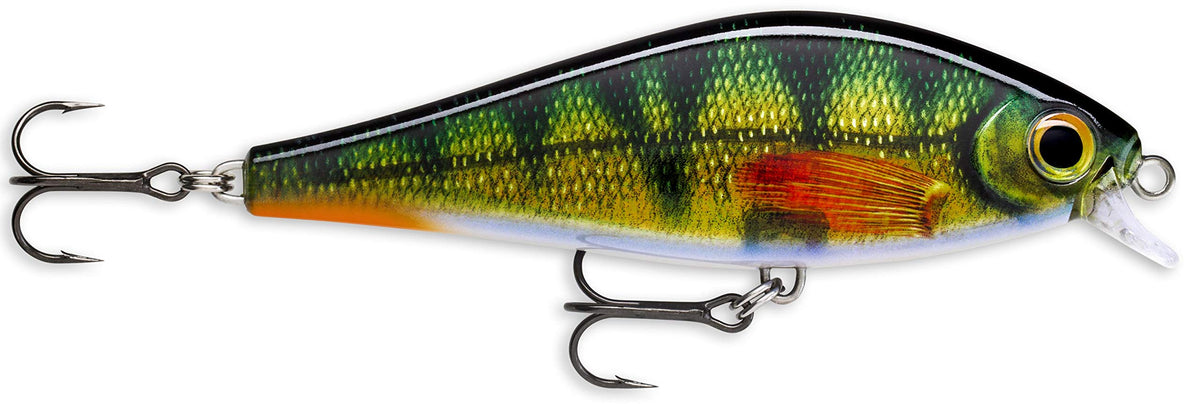 Rapala Super Shadow Rap Lure Live Perch front view with detailed finishes and realistic pattern