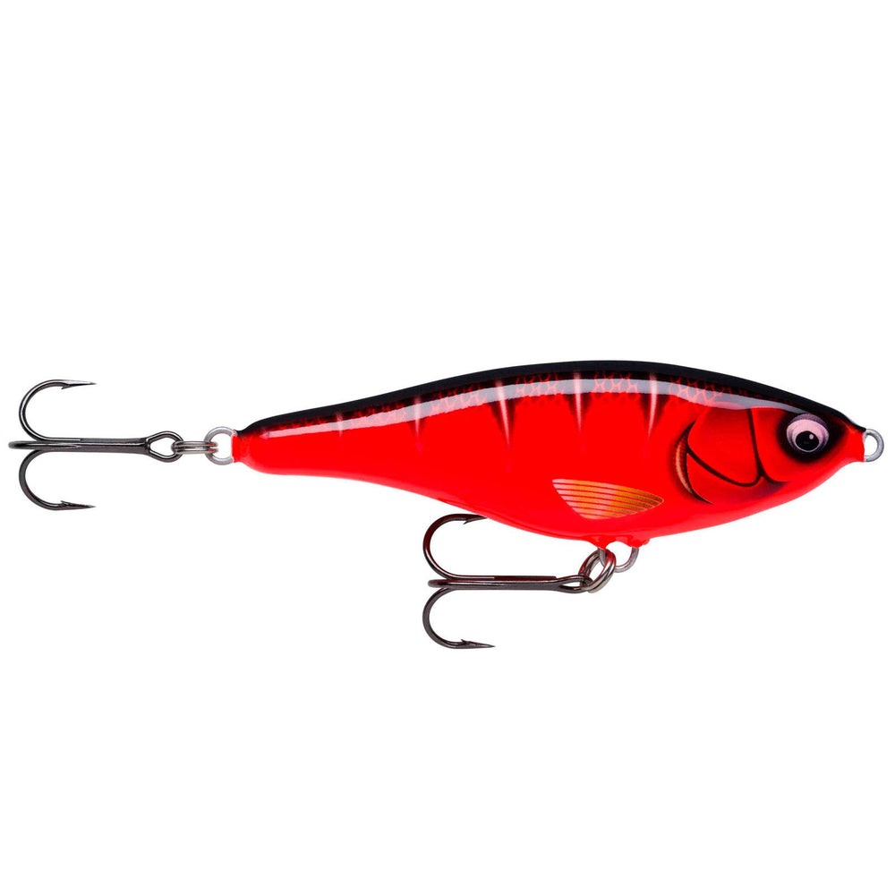 Rapala TWR12 Twitching Wrap in Classic Red and Black with twitching action for predatory fish