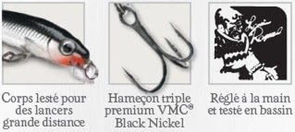 Rapala ULM06SB lip design highlighted to entice wobble and rolling action.