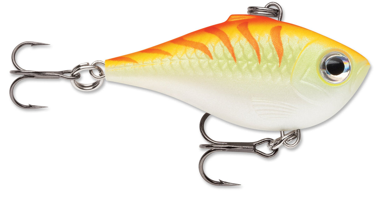 Rapala Ultra Light Rippin' Rap 04 Orange Tiger UV lure for precise casting and bite appeal.